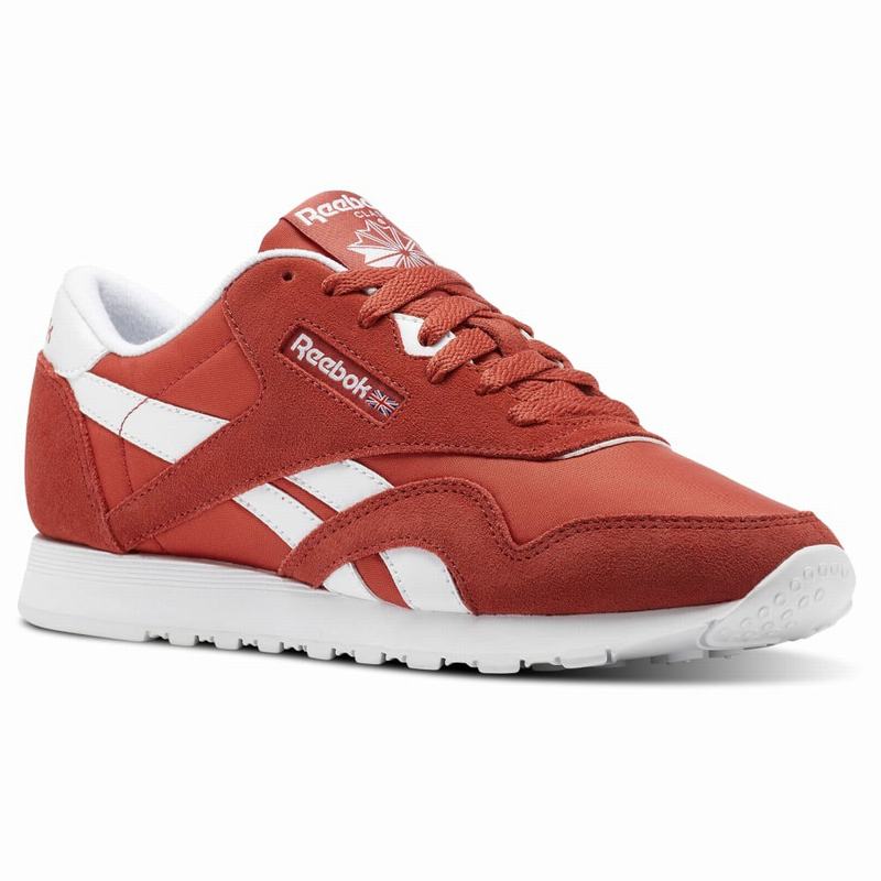 Tenisi Reebok Classic Nylon Neutrals Dama Rosii/Albi Romania UG5540RX